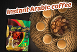 Shammout Saudi Arabian Golden Instant Arabica Coffee, Packets, Powder, Roasted Ground Coffee, Organic, Arabica Beans, Rich with Cardamom and Saffron Flavor, Eco-friendly Coffee, Gluten Free, Non GMO, Vegan, 10 Sachets - (0.48 lbs), 220g