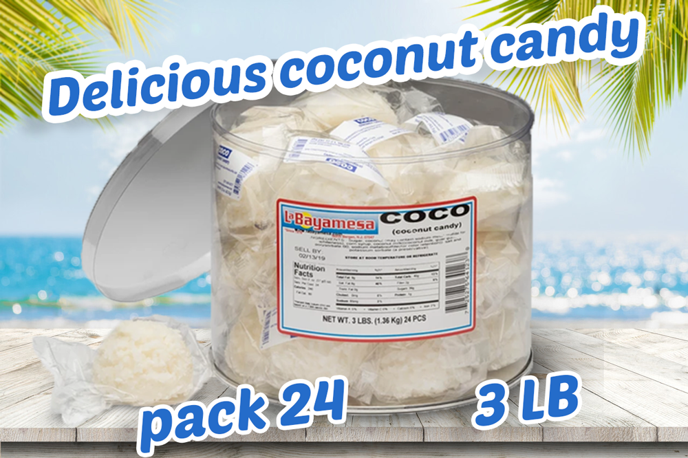 La Bayamesa Coco Blanco||Coco Leche||Coco Amelcochado||Crema De Leche3lb