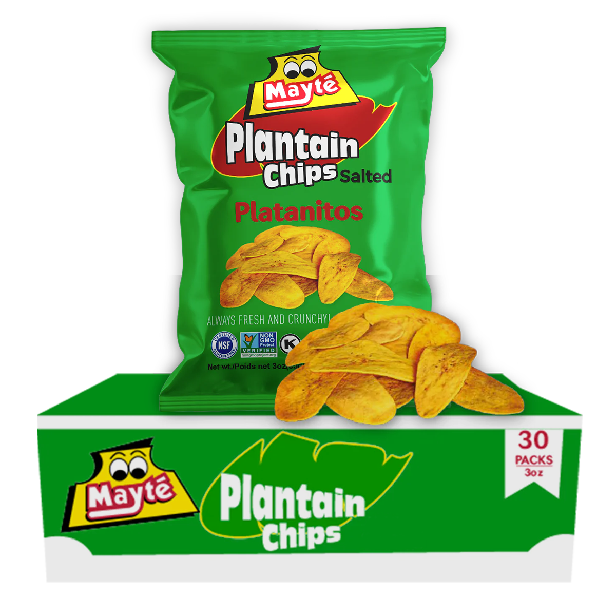 Mayte Crunchy Salted Plantain Chips Platanitos 3oz 85g
