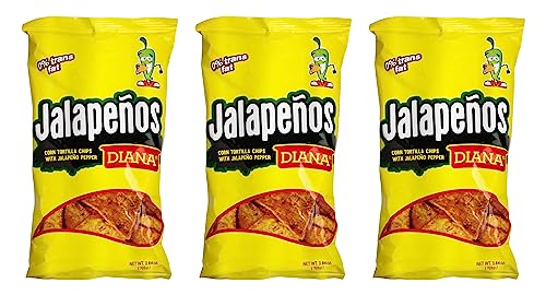 Diana Jalapeño Tortilla Chips 3.84oz (Pack of 3)