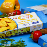 Frozen Candy brand vegan sambosa leaves, hand-crafted samosa dough sheets, ready-to-use 500g for making traditional samosas.