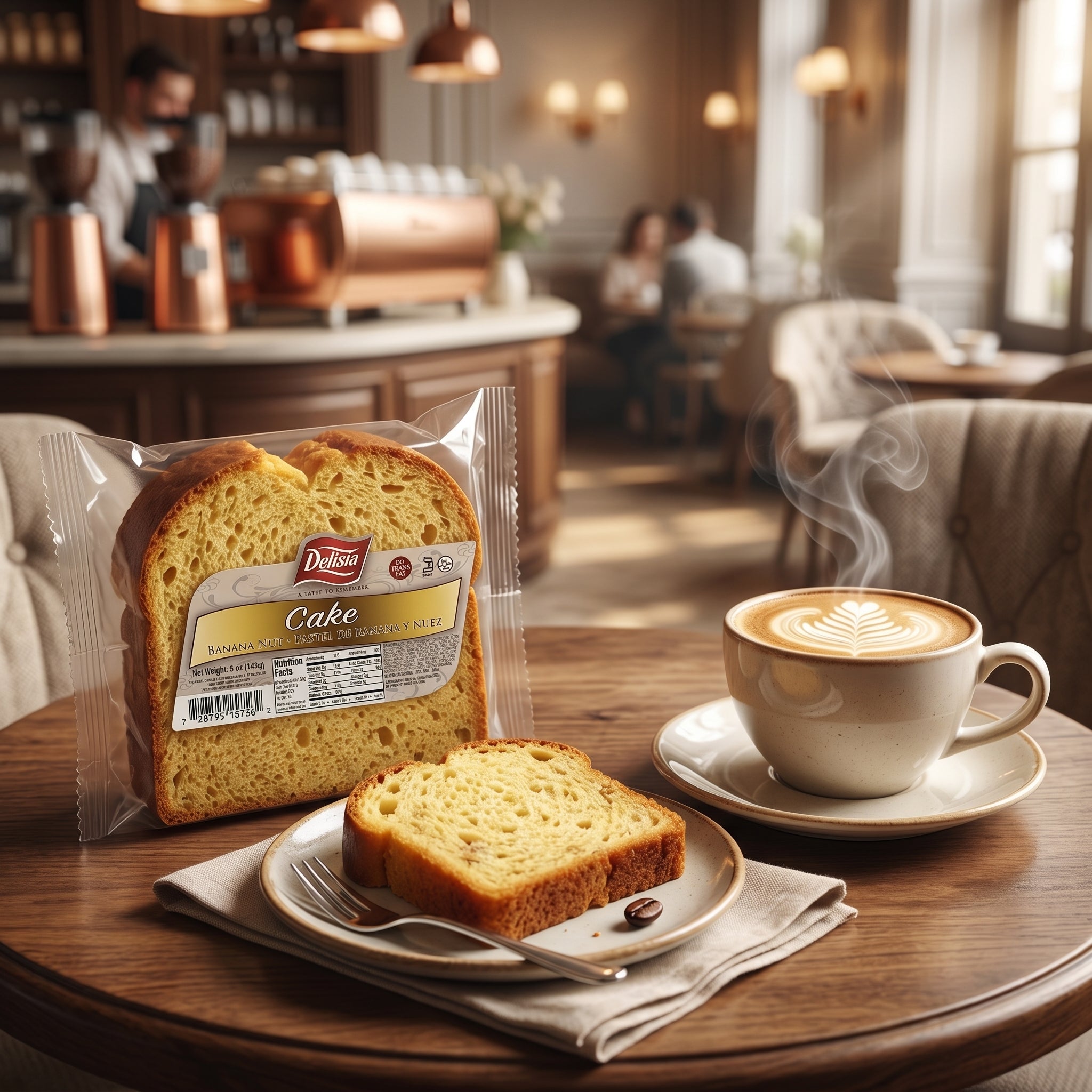 Delisia Banana Nut Cake 5oz-Single Cake Snack