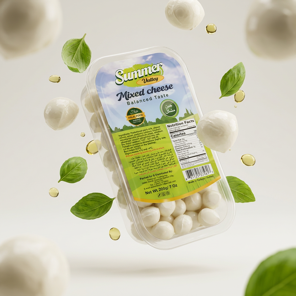Summer Valley Mixed Cheese Balls 200g Halal for Salads & Snacks