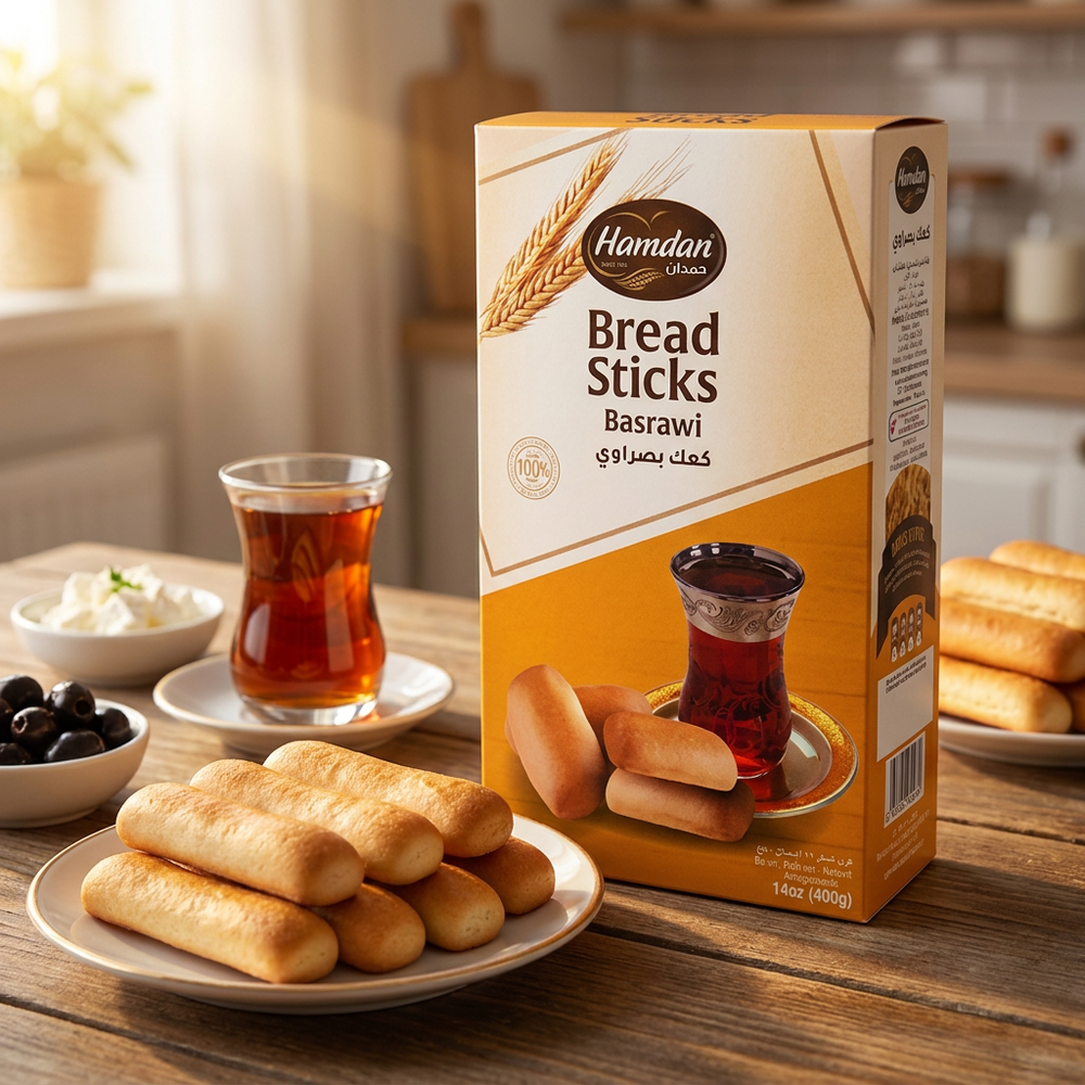 Hamdan Basrawi Bread Sticks 14oz Crispy Kaak for Tea Pairing | 1PaysLess