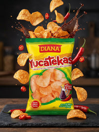Diana Yucatekas (VINEGAR & HOT CHILLI PEPPER FLAVORED WITH YUCCA CHIPS) 2.29 Oz., 65g/ same great taste.