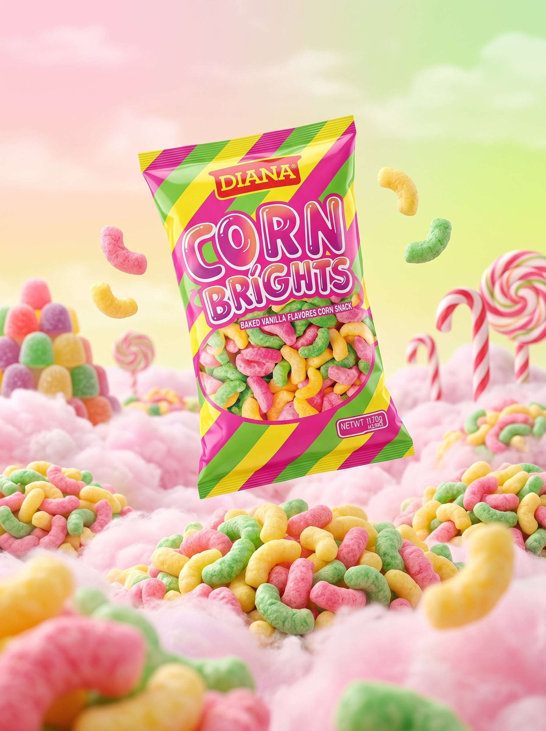 Diana, Corn Brights Snacks, 4.76 Ounce