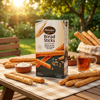 Hamdan Anise Bread Sticks, Ka'ak Al-Sham traditional snack, 14oz, golden baked bread sticks with anise flavor, crispy and aromatic.
