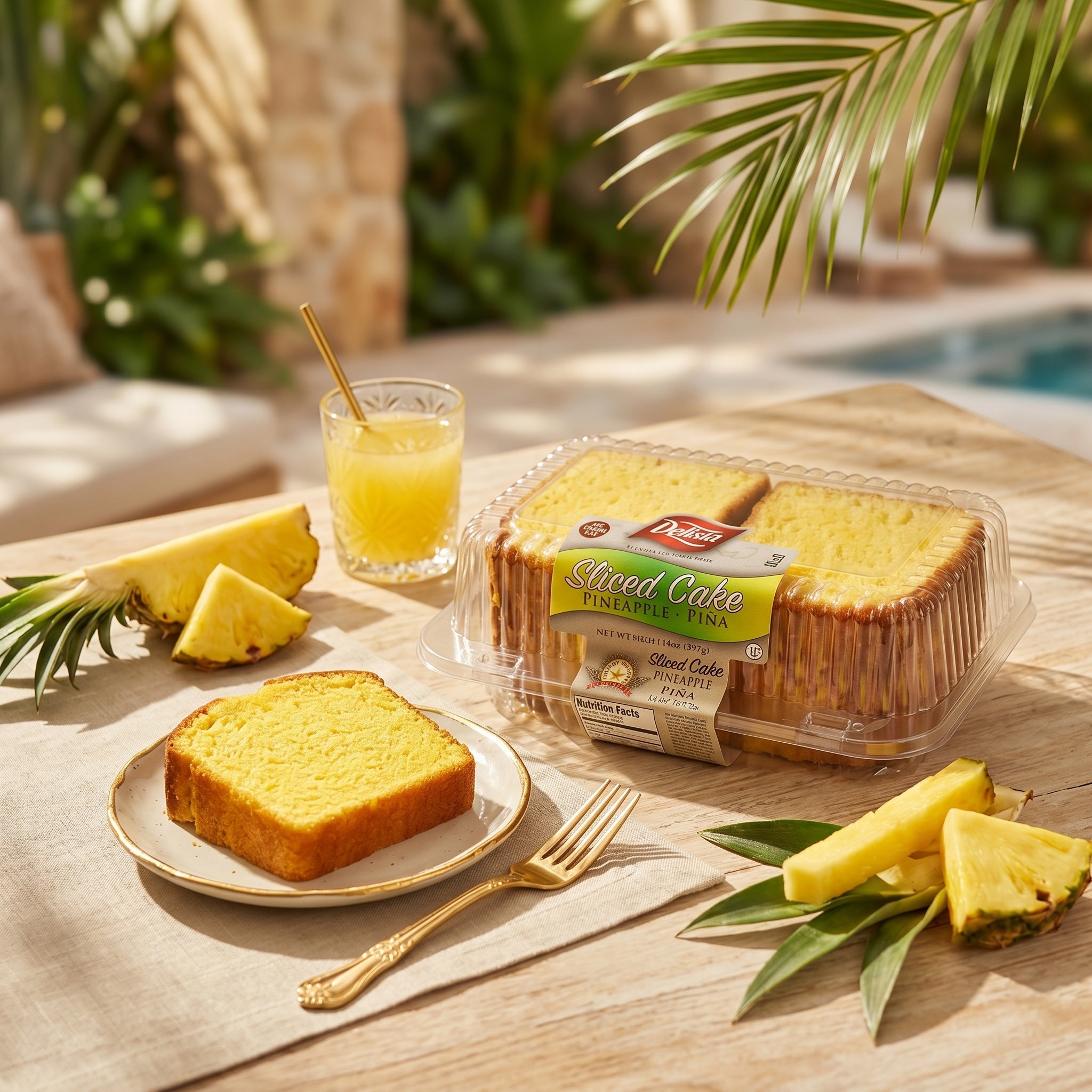 Delisia Big Cake Sliced Pineapple 14oz
