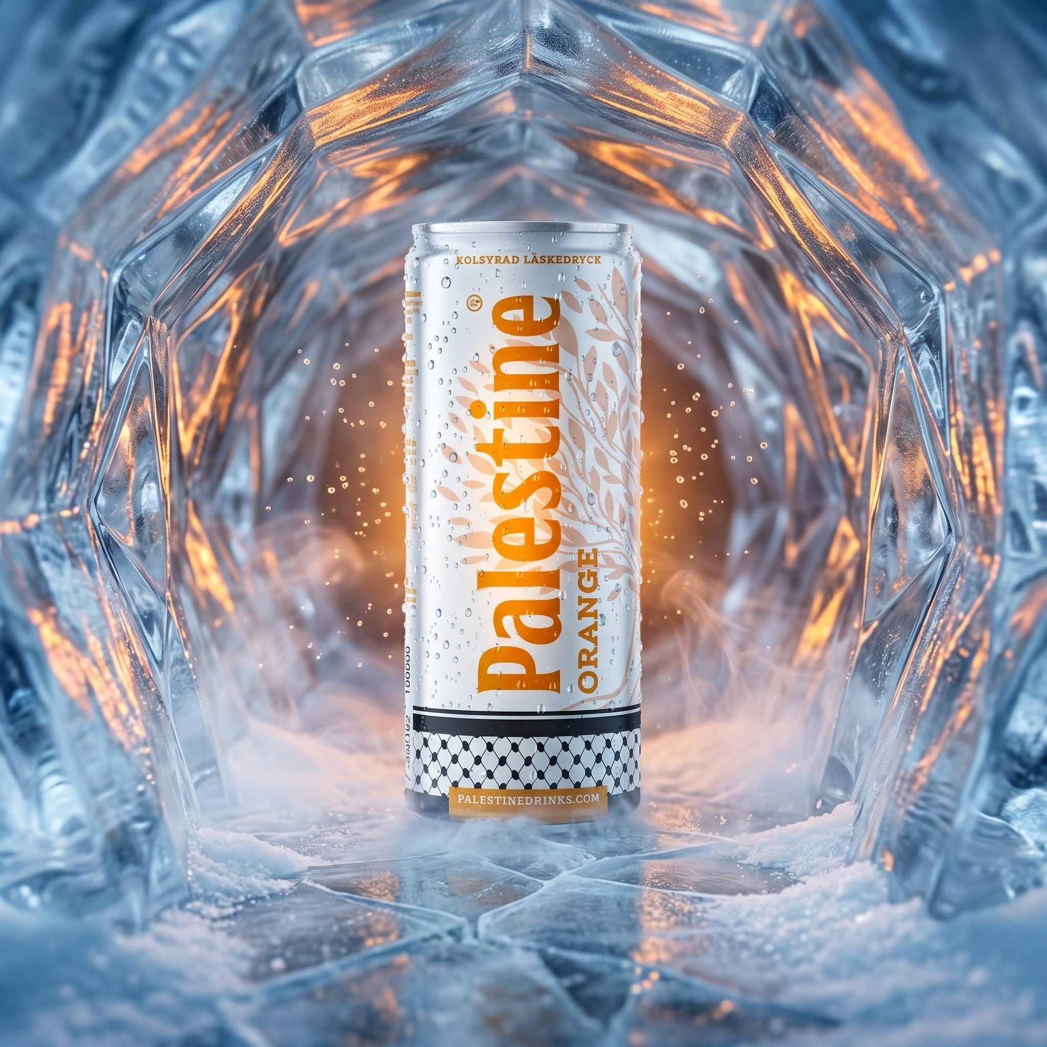 Palestine Orange Soda 330ml Slim Can Refreshing Sparkling Drink