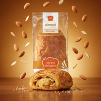 Oven Delights Almond Croissant, Authentic Pastry, Filled with our house-made almond filling - 3.2oz - 90g (Freshly Baked)