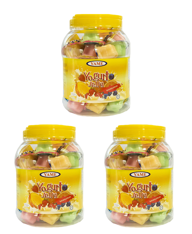 YAME-Halal حلال PUDDING YOGURT JELLY JAR ASSORTED WITH NATA DE COCO (Product of Malaysia)