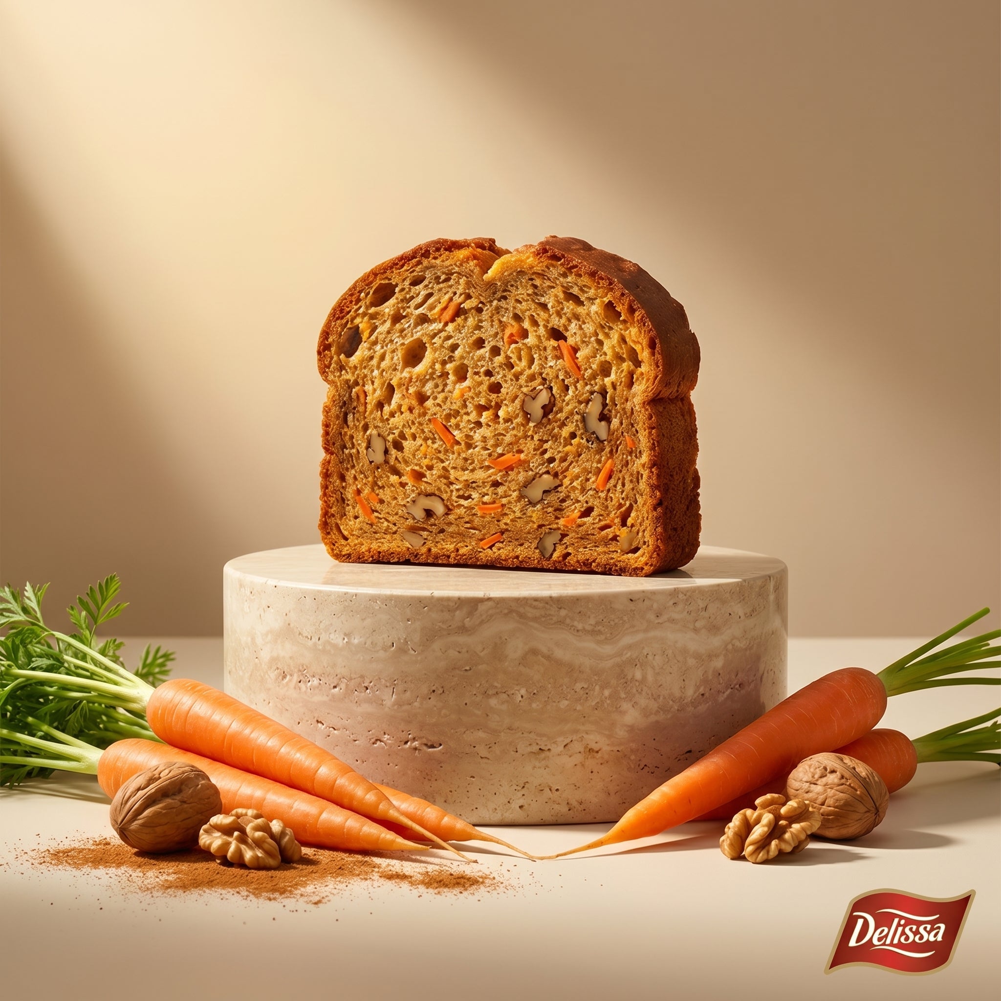 Delisia Carrot Cake Slice 5 oz Moist Walnut Single Cake Snack