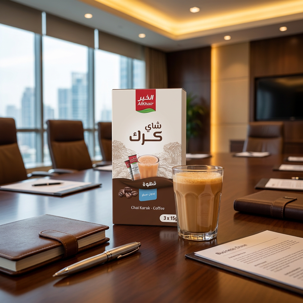 AlKhair Karak Tea with Coffee Sugar-Free 3x15g Instant Drink Mix