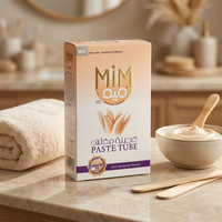 MIM Hair Removal Paste 90g tube with natural formula for smooth skin, shown in a close-up on a white background.