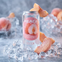 Elisha Peach Sparkling Drink 12.3 fl oz (350ml) Cans, Naturally Flavored Low Calorie Refreshment for Everyday Hydration & Enjoyment