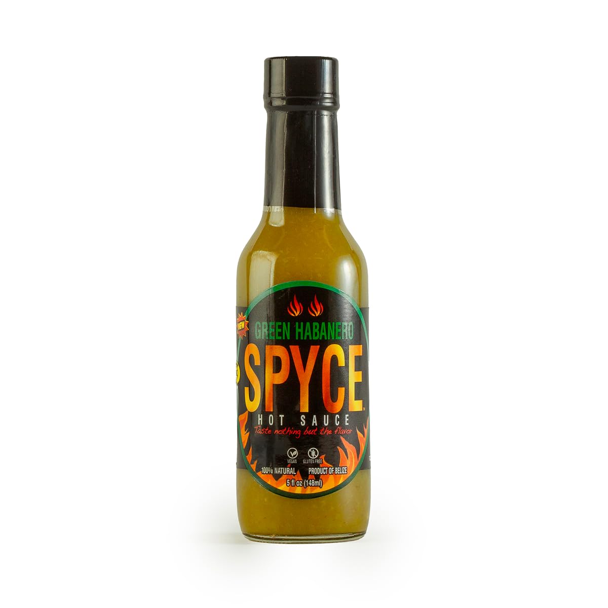 SPYCE Green Habanero Hot Sauce 5 fl oz | Low Sodium, 100% Natural | For Flavorful Meals - SANI-LLC