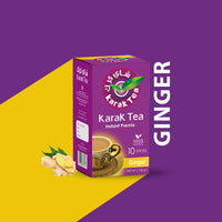 Karak Tea Instant Tea Mix 10 Count (200g Total) Ginger Flavor for Authentic Taste & Quick Convenience, Daily Refreshment - SANI-LLC