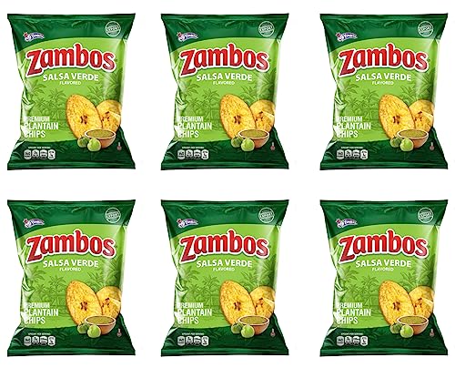 Zambos Plantain Chips: Spicy with Chili,Lime and Salt (Tajaditas de Plátano con Chile + Limón y Sal) Crunchy with spicy taste that many like | Salvajes del Trópico | 5.46 ounces (155grams)