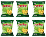 Zambos Plantain Chips: Spicy with Chili,Lime and Salt (Tajaditas de Plátano con Chile + Limón y Sal) Crunchy with spicy taste that many like | Salvajes del Trópico | 5.46 ounces (155grams)