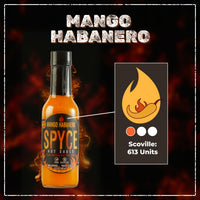 SPYCE Mango Habanero Hot Sauce 5 fl oz 100% Natural, Vegan & Gluten-Free for Flavorful Meals - SANI-LLC