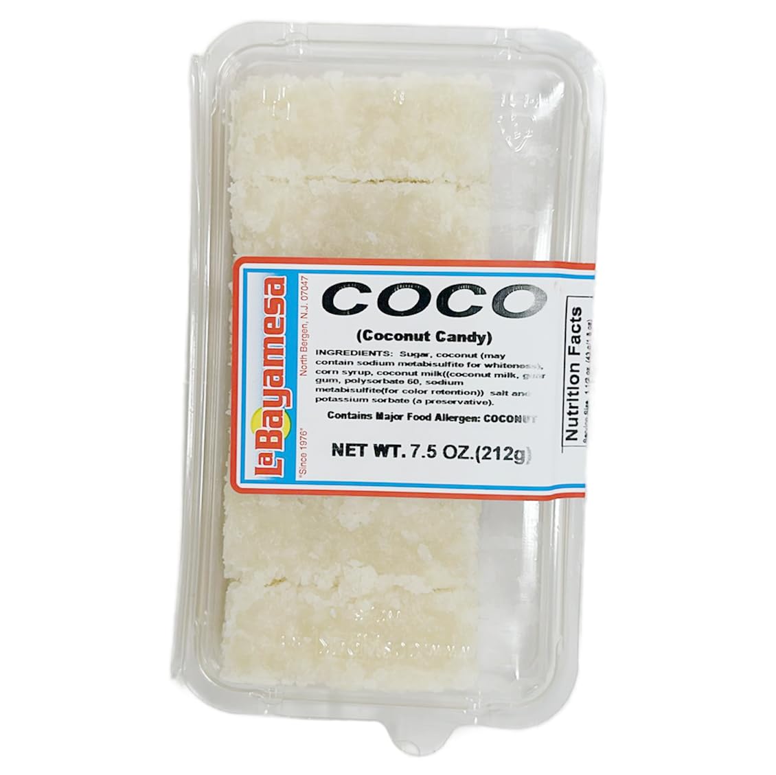 La Bayamesa Coco Blanco coconut candy 7.5oz 212g