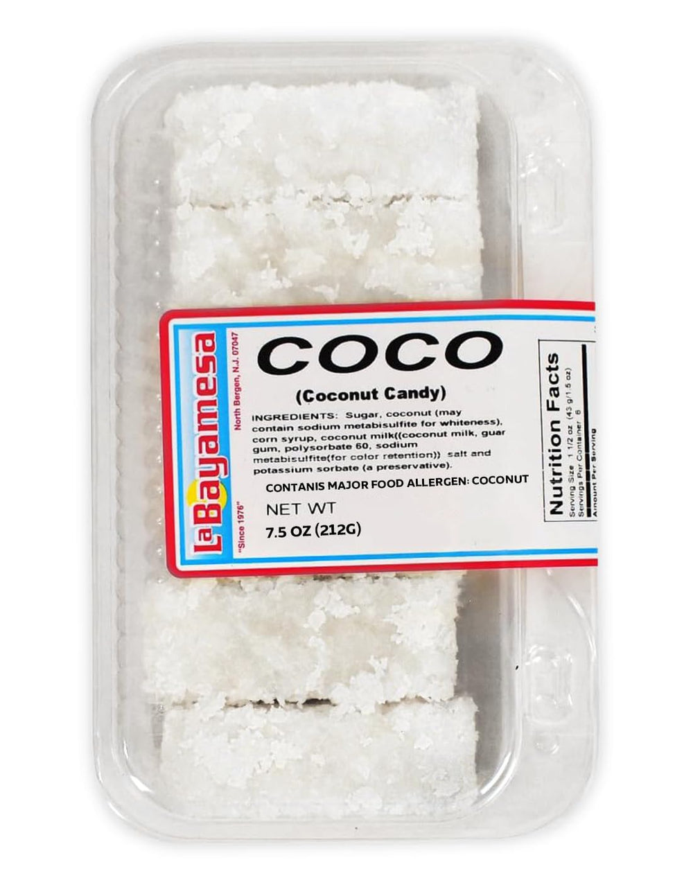 La Bayamesa Coco Blanco coconut candy 7.5oz 212g - 1PaysLess