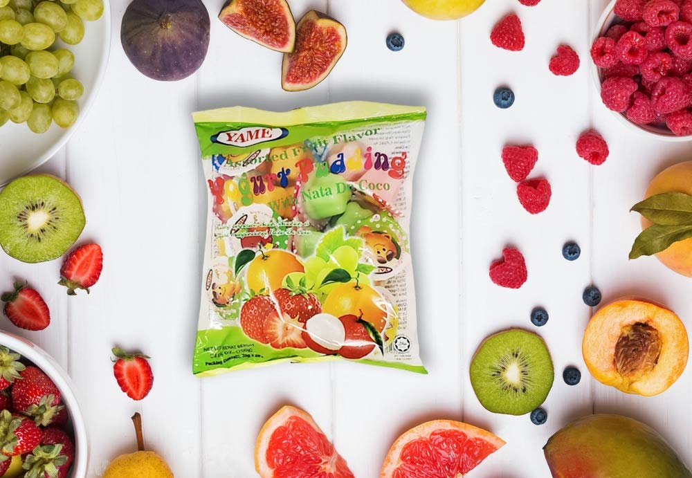 Yame Halal Fruit Pudding Cups with Nata De Coco 700g 24.6oz - 1PaysLess