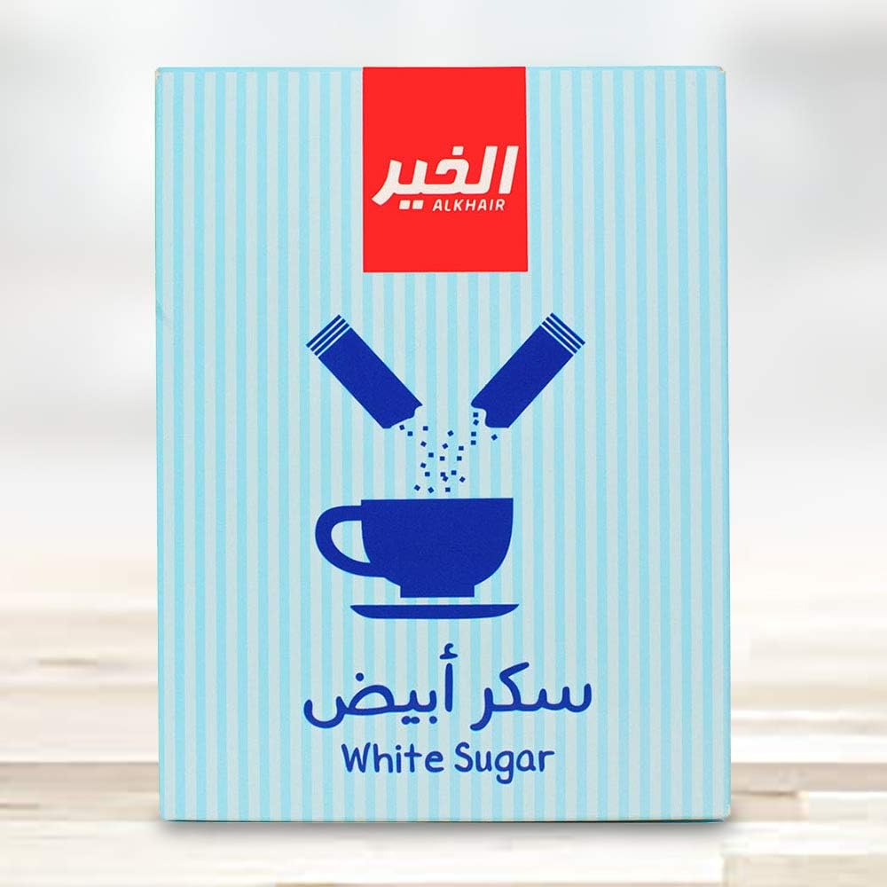 Alkhair Pure White Sugar 5gx100 Sticks 500g Box - 1PaysLess
