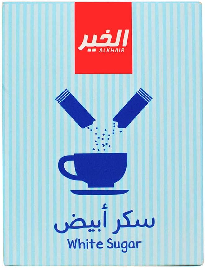 Alkhair White Sugar 5gx100 Sticks 500g Box - SANI-LLC