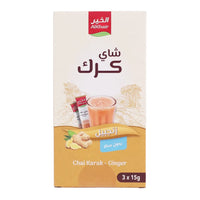 AlKhair Ginger Karak Tea 3x15g Sugar-Free Instant Chai Mix