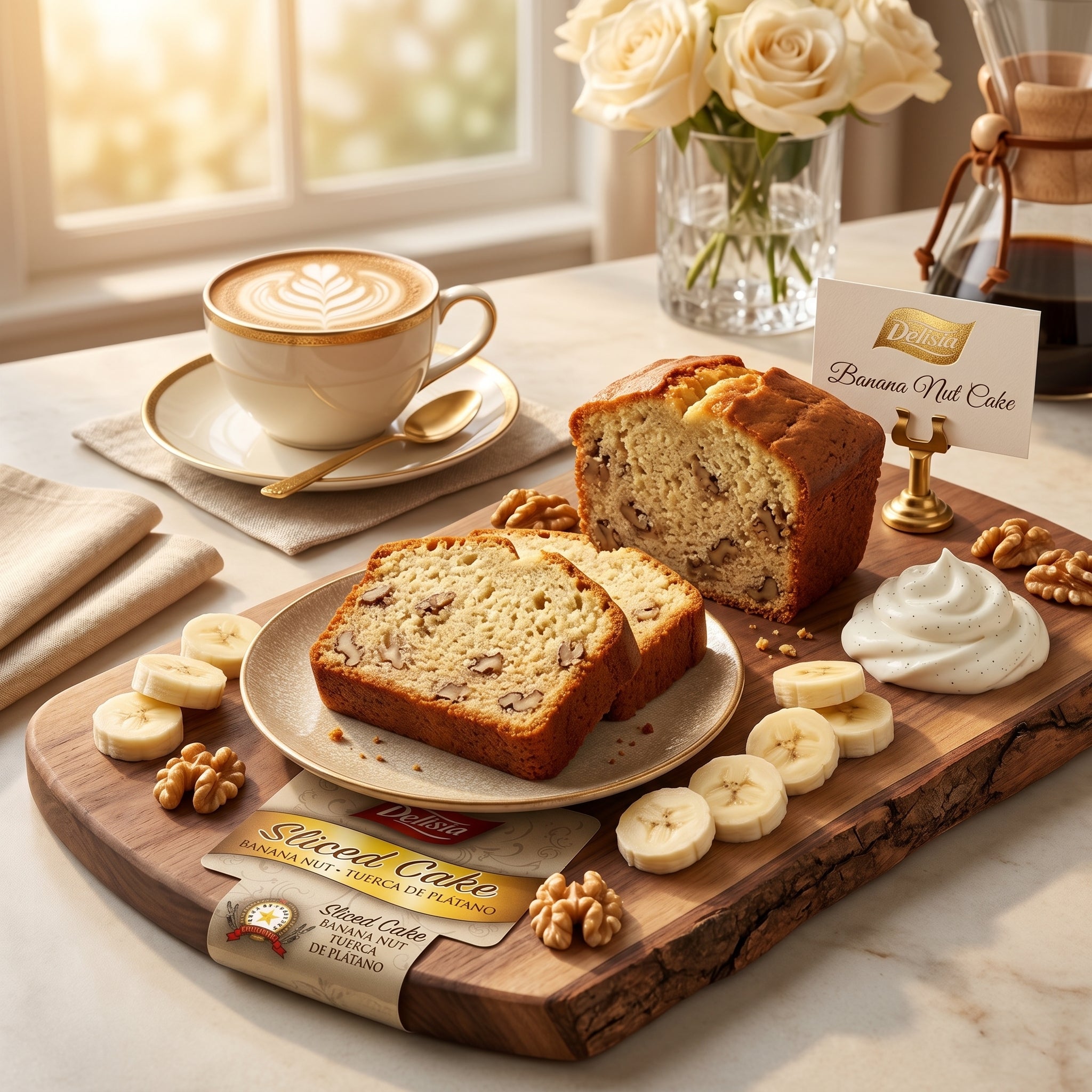 Delisia Big Sliced Cakes Banana NUT Breakfast Cakes 14 Oz