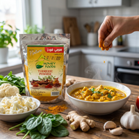 Homey Foods pure turmeric powder in a bulk 5lb bag, ground turmeric root spice for cooking, seasoning, and golden milk.