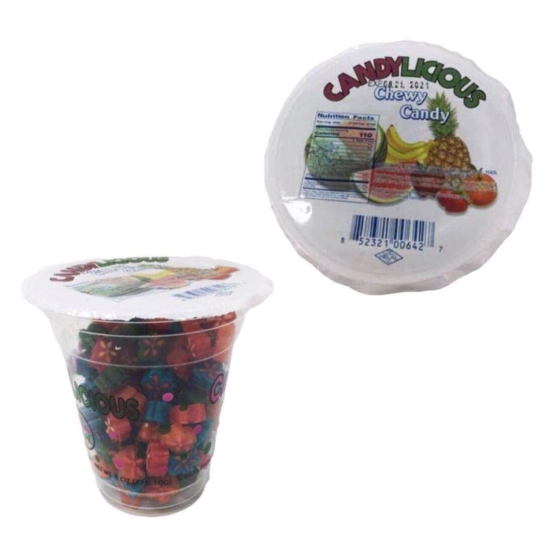 Cup Candy Licious | CHEWY CANDY | Mix fruit |HALAL | Sweets & Delicious|6oz. (2 PACKS)