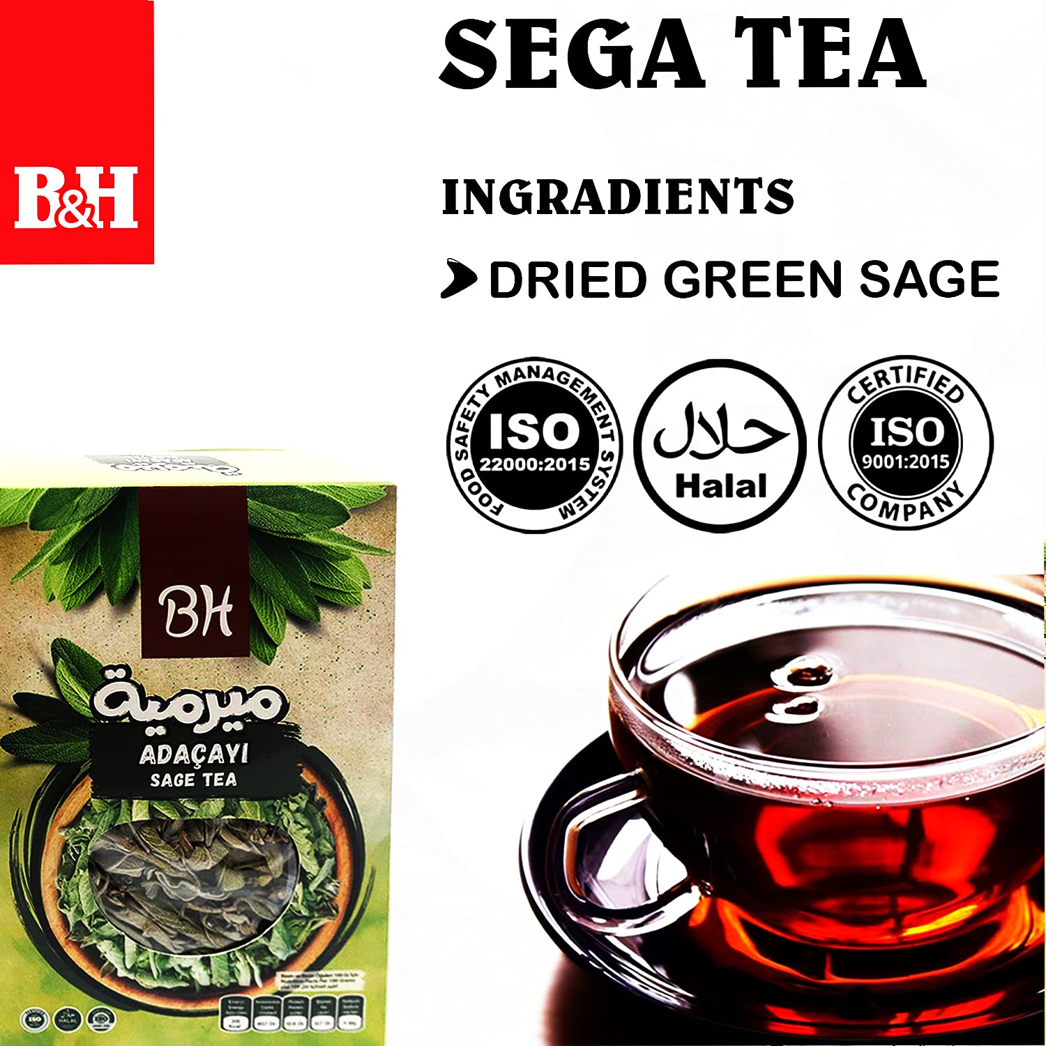 Best Harvest Spices Sage Tea Ground Organic Sage 50g