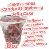 Cup Candy: Strawberry Jelly Cake of the best daily flavors, 6oz