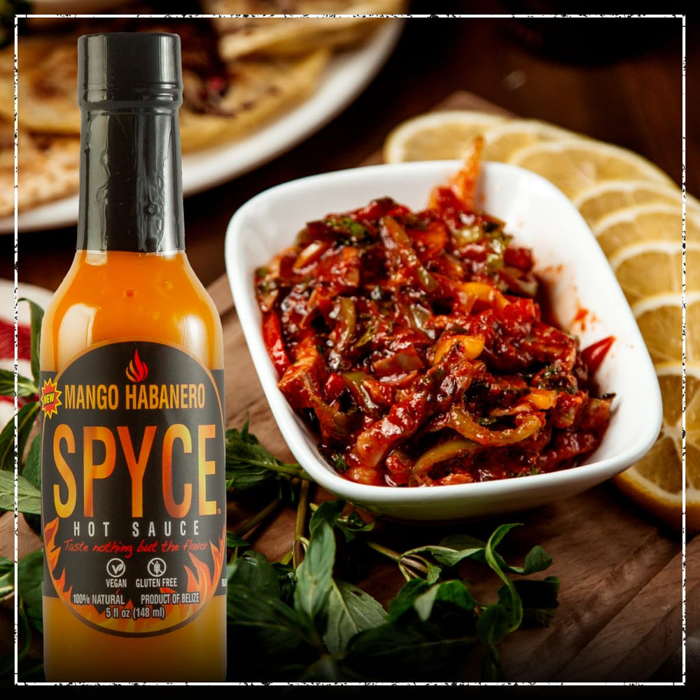 SPYCE Mango Habanero Hot Sauce 5 fl oz 100% Natural, Vegan & Gluten-Free for Flavorful Meals - SANI-LLC
