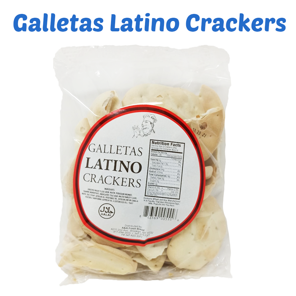 Galletas Latino crackers bread, Halal, Latin crackers cookies, crunchy and delicious taste 2 crackers (258g)