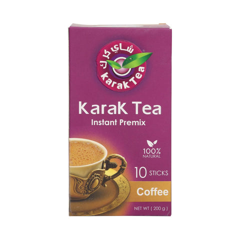 Karak Tea Instant Coffee Premix 10 Sticks (200g) Coffee Flavor, 100% Natural & Rich Taste for Quick Brews & Travel - SANI-LLC