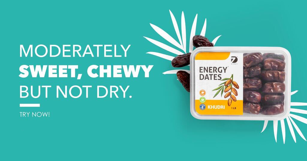 Dates |Khudri| Energy Dates| High Fiber |100%Natural |Gluten free| Fresh and Delicious |Box |1LB.