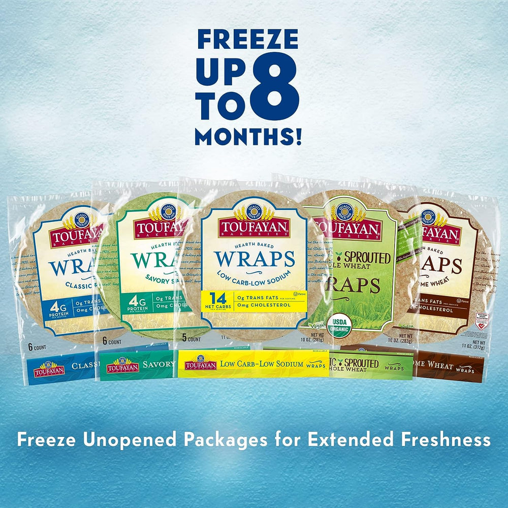 Toufayan Wraps – Wholesome Wheat 6 COUNT | NET WT. 11 OZ. (312g) - 1PaysLess