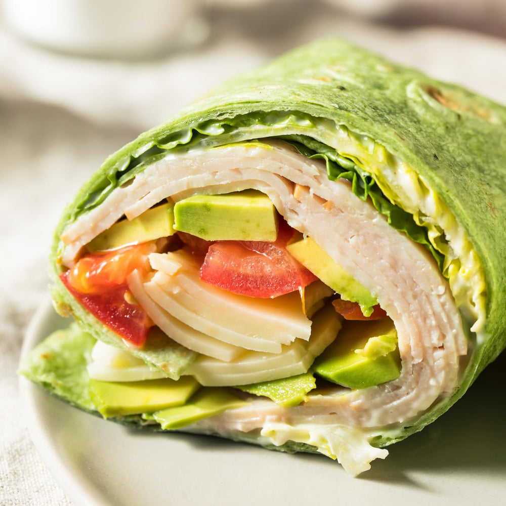 Toufayan Gluten Free Tortilla Wraps 6 Count (11 oz) Spinach Flavor Certified Vegan, Resealable Freshness For Sandwiches, Pinwheels & Meal Prep - SANI-LLC