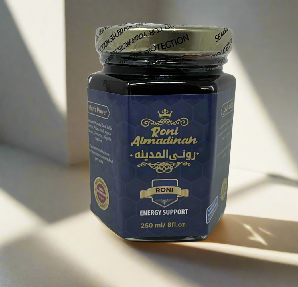 Roni Al Madinah Men Energy Secret Honey Supplement 8 floz Avoid Amazon and other sites ASHFIAT ALHARAMAIN KNOCKOFFS and get the original.... ENJOY