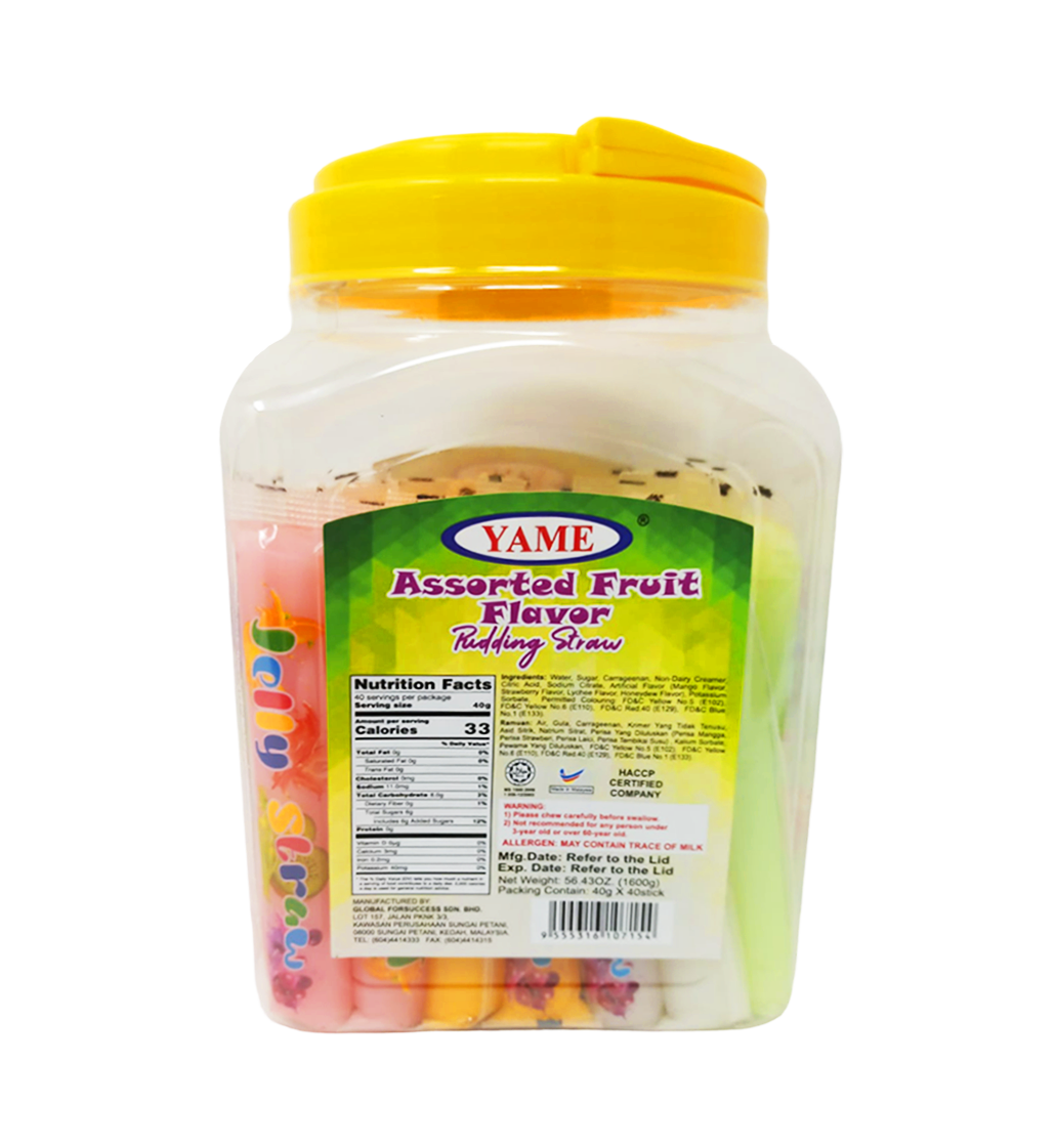 Yame Jelly Pudding Straws Assorted Flavor 56.44oz