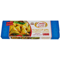 Candy brand machine-made sambosa leaves, 500g pack of crispy vegetarian pastry sheets for samosas, freezer safe and long-lasting crunch.