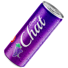 Chat Grape Soda 250ml Can, Refreshing Crisp Taste, Everyday Refreshment - SANI-LLC