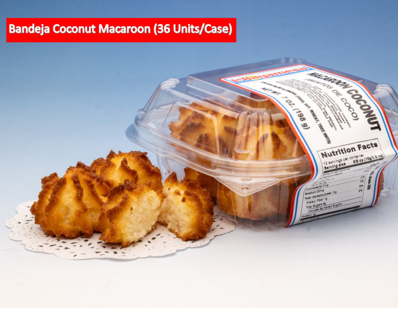 La Bayamesa Coconut Macaroons Besitos de Coco 7oz (198g) Traditional Soft Toasted Coconut Cookies Sweet Hispanic Treats for Coffee or Dessert