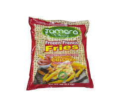 Frozen Tamara French Fries 5lb crispy straight-cut potatoes, ideal for quick meals and snacking.