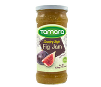 Tamara country style fig jam in a 430g jar, showcasing a rich, chunky fruit spread ideal for toast and breakfast.