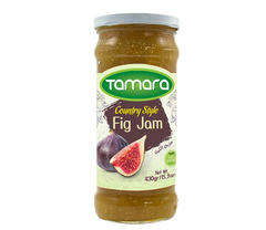 Tamara country style fig jam in a 430g jar, showcasing a rich, chunky fruit spread ideal for toast and breakfast.