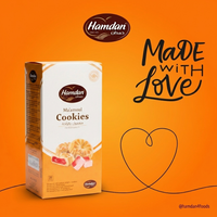 Hamdan Ma'amoul cookies with Turkish delight filling, 20-count traditional shortbread biscuits, perfect for coffee or tea.